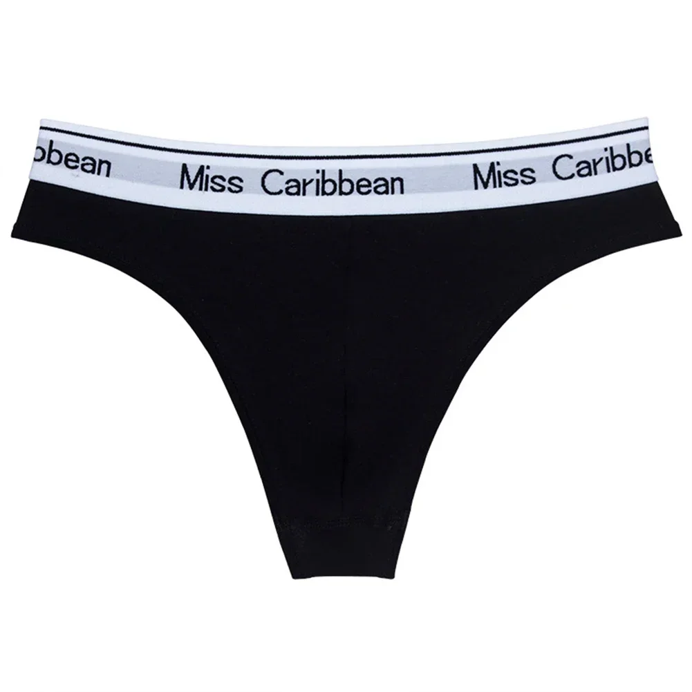 1pc Men's Casual Sports Briefs G-strings Soft Cotton Low Waist Underwear High Cut Panties Thongs Sexy Underwear Male