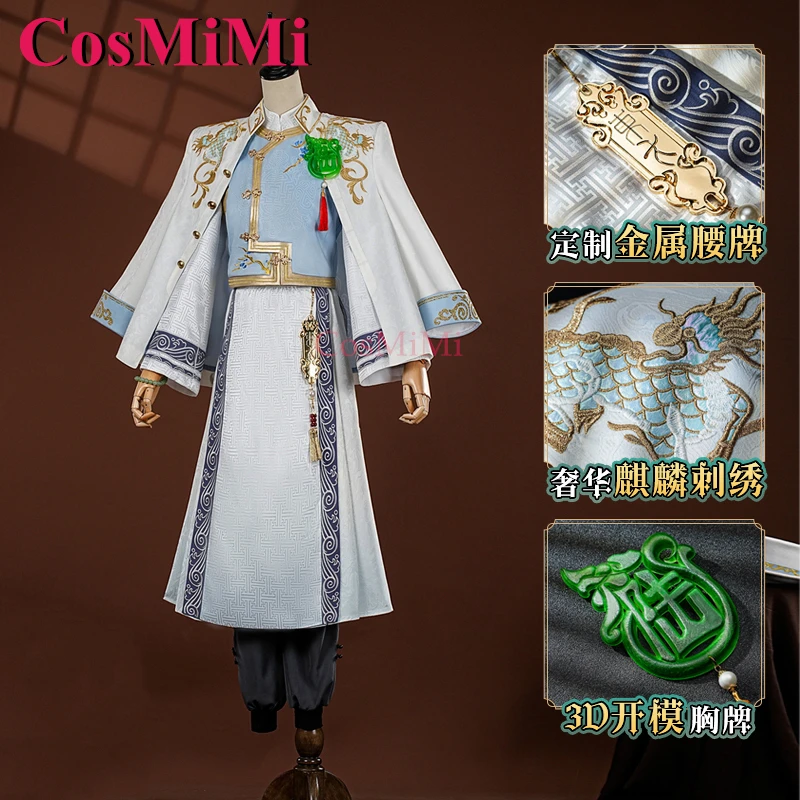 CosMiMi Game Identity V White Guard Cosplay Costume Under The Truth Skin Fashion Uniform Carnival Party Role Play Clothing S-XXL