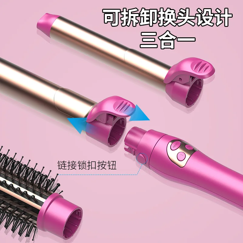 Set permanente per ferro arricciacapelli automatico con cambio tubo 3 in 1