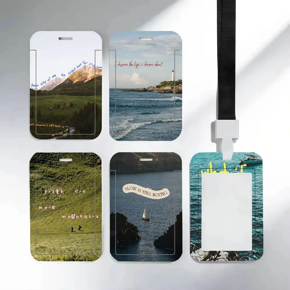 I Deserve The Life I Dream About ID Badge Holder With Lanyard Neck Strap For Office School Name Card Credentials Case