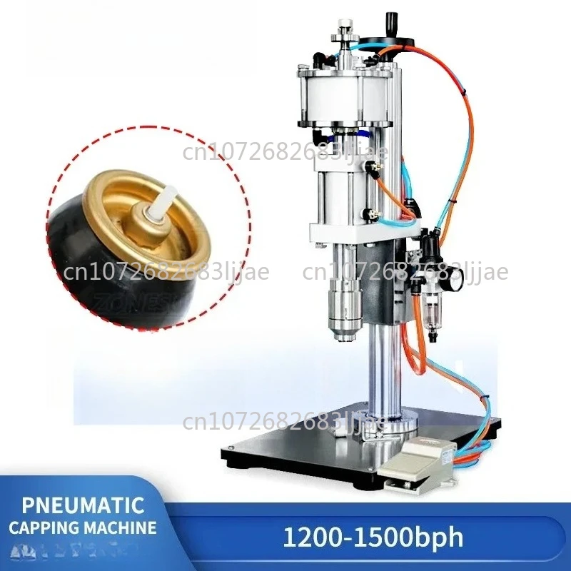 Pneumatic Aerosol Can Crimper Aerosol Can Sealing Machine Spray Paint Sealer Aluminum Tin Capping ZS-YG25Q