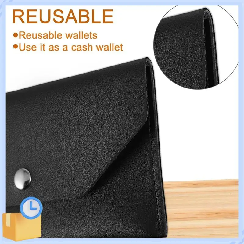 

Popular 3Pcs PU Leather Cash Envelopes, Waterproof Money Envelopes Reusable Cash Wallet Bags Budget Envelopes