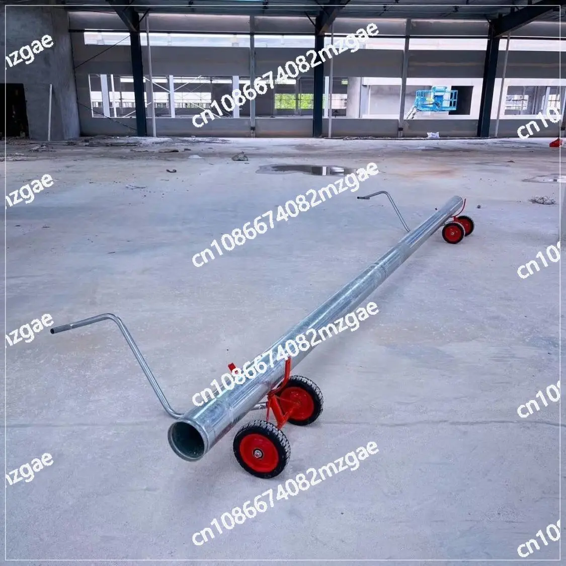 Four-wheel transport push-pull trolley for transporting heavy pipelines