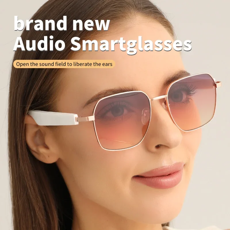 Bluetooth Smart Glasses Music Making Call Gradient Color Sunglasses Anti-UV400 Ultraviolet Rays Support 15 Minutes Fast Charging