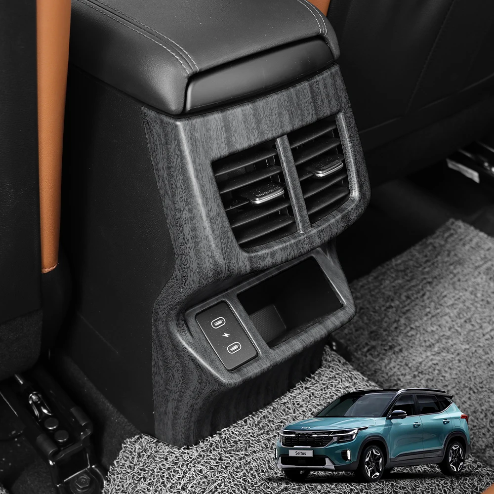 

Для Kia Seltos 2021-2025: накладка на дефлектор заднего ряда из карбона, аксессуары для декора интерьера автомобиля