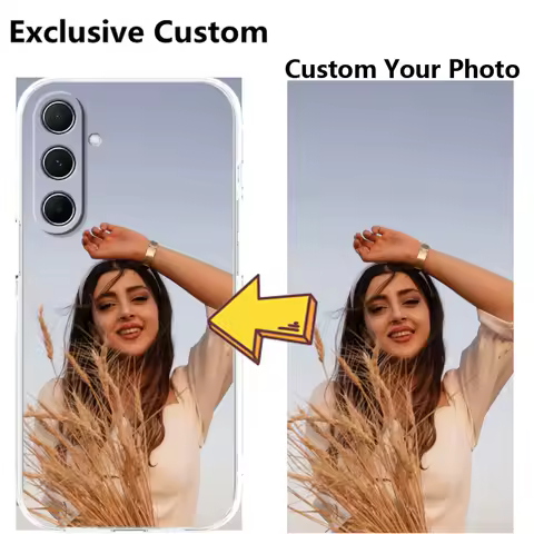 Exclusive Custom Transparent Thick Phone Case for Samsung S20 S21 S22 S23 S24 A22 A12 5G DIY Cover Customized Design Name Photo