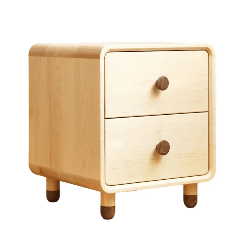 

North American cartoon children's bedside table all solid wood modern simple Japanese log2.5