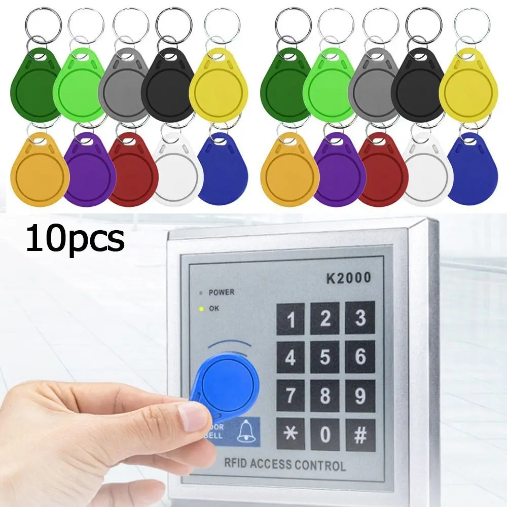 10pcs Rewritable 13.56MHz Keyfobs RFID NFC Tag Access Control Key Key Card Clone Card