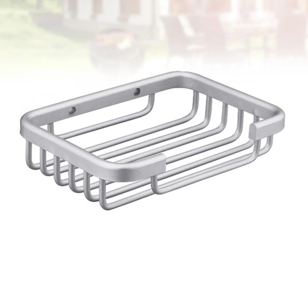 

2 шт. прочных держателей для мыла из алюминия с функцией быстрой сушки для ванной комнаты, серебристый