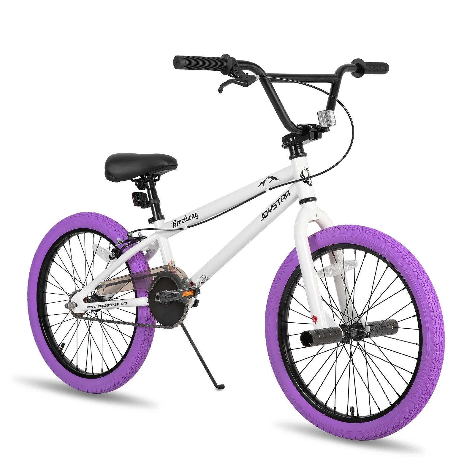 

JOYSTAR Freestyle Kids BMX Bikes 20" 24" Kids Bicycles for 6-14 Years Boys Girls and Beginner-Level Riders 2 Pegs, Purple