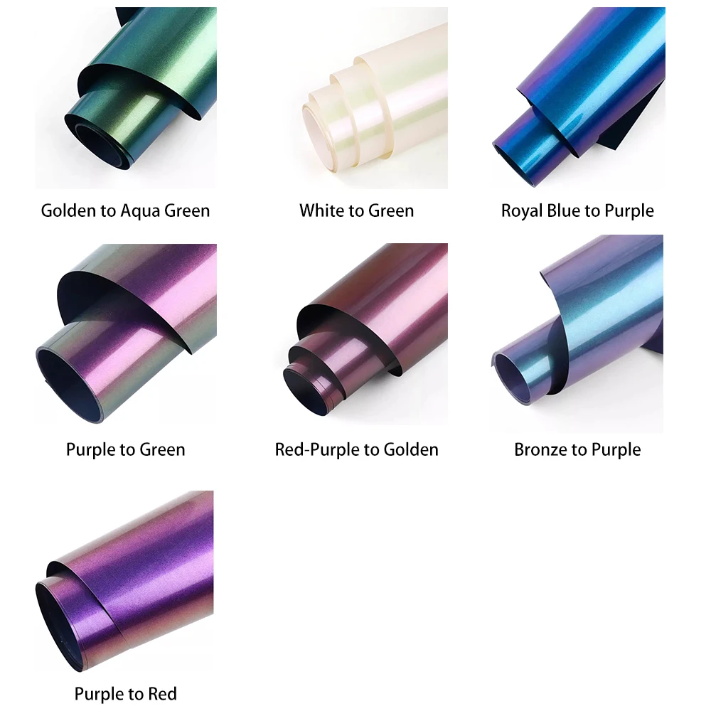 غشاء ملون متدرج ، طباعة فينيل نقل بالحرارة ، مادة HTV ، تي-تيشيرت ، رقعة ملابس ، 7 في...