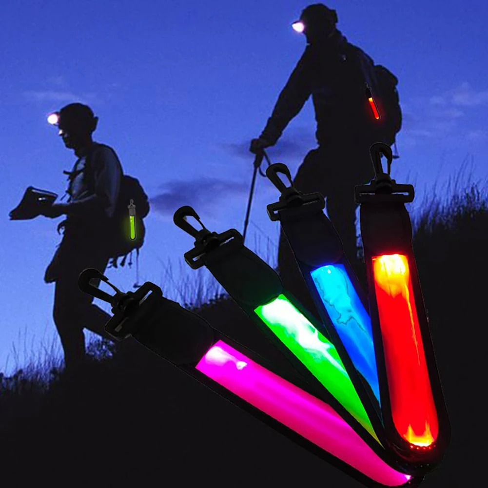 Mochila luminosa luz de advertencia noche ciclismo al aire libre correr señales de advertencia de seguridad Camping viaje bolsa de fiesta decoración