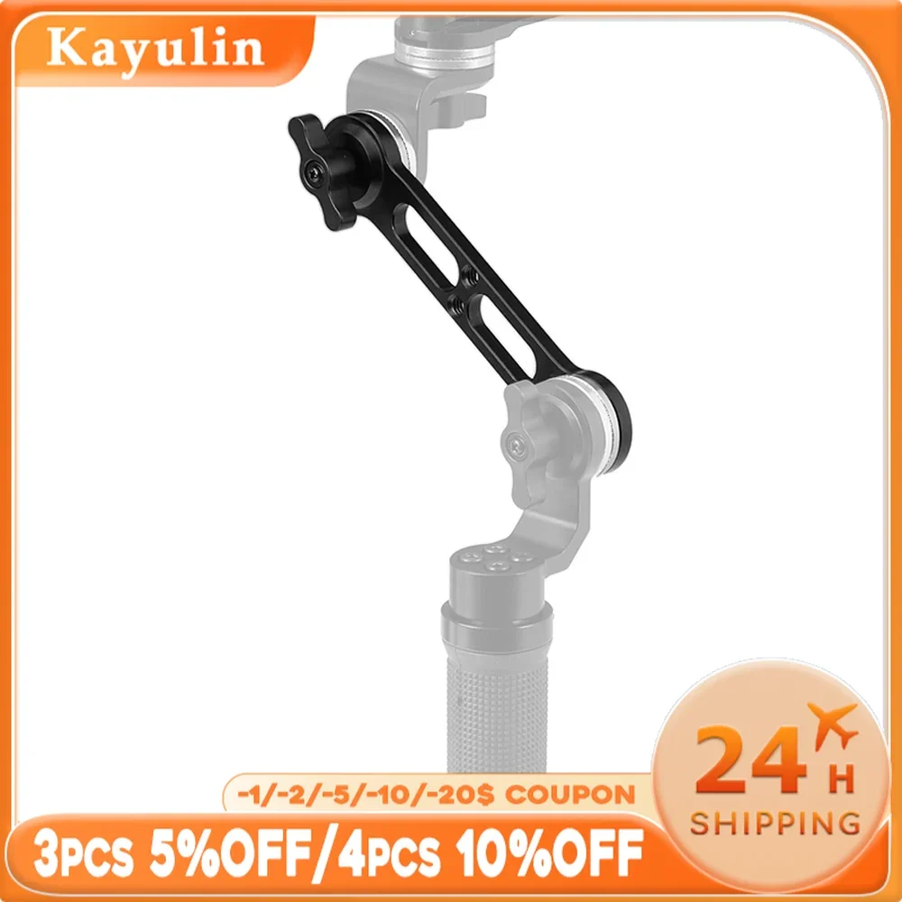 Kayulin Versatile Extension Arm With Double-ended ARI Rosette Mount M6 Thread For DSLR Camera Shoulder Mount Rig (Non-stretch)