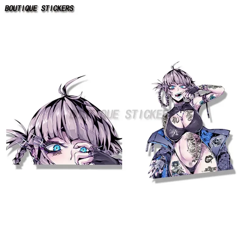 Punk Nazuna Nanakusa Fanart Car Stickers Anime Summoning Night Waifu Stickers Cartoon Peeping Girl Car Stickers