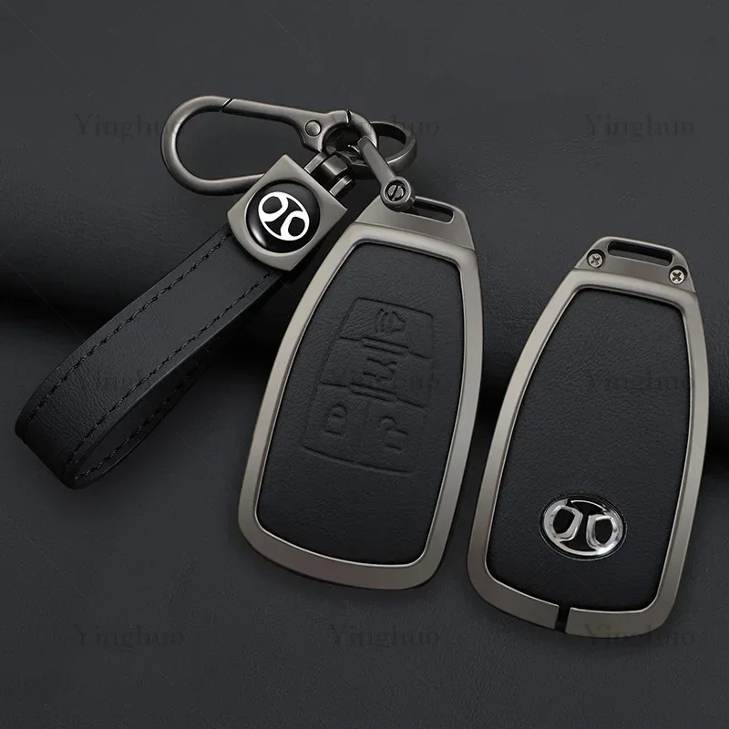 Funda protectora de aleación de zinc para llave de coche, carcasa para Baic Senova X25 X35 X55 X65 D50, para Changhe Q25 Q35 A6, accesorio para coche