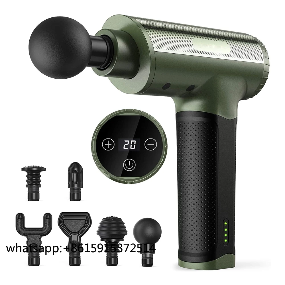 

TLCRETE Best Sports Vibration Body Deep Tissue Booster 20 Speed Lcd Screen Fascia Percussion Massager Muscle Massage Gun
