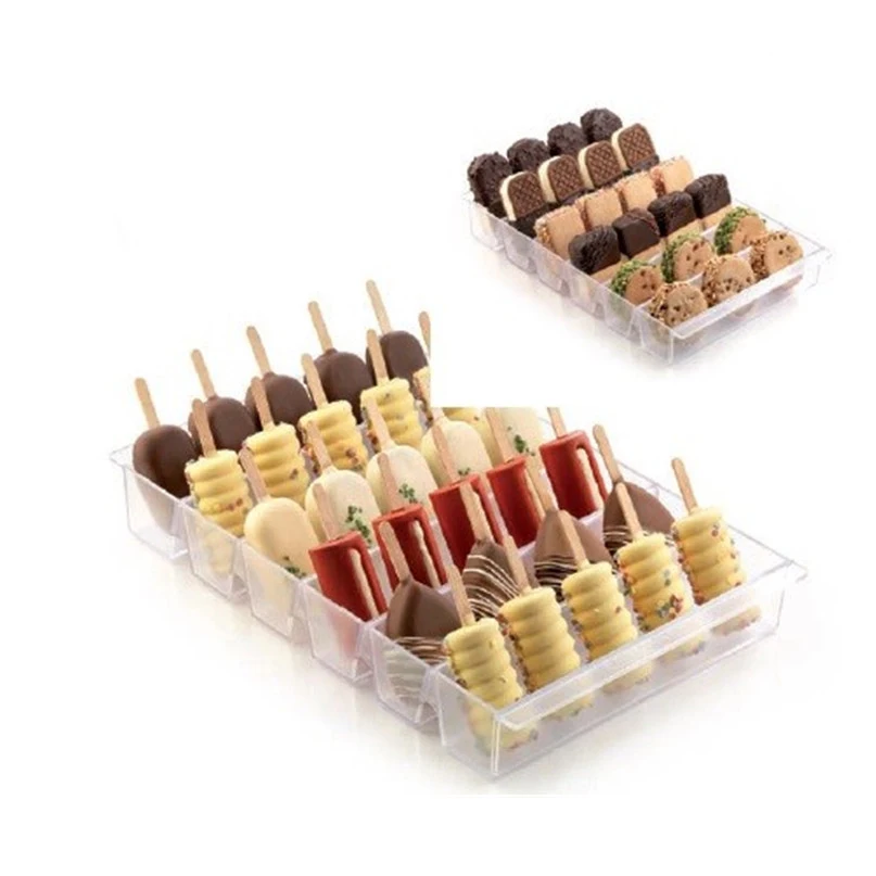 Ice Pop Tray Popsicle Display Tray Ice Lolly Show Shelf Environmentally Friendly Materials PE Plastic