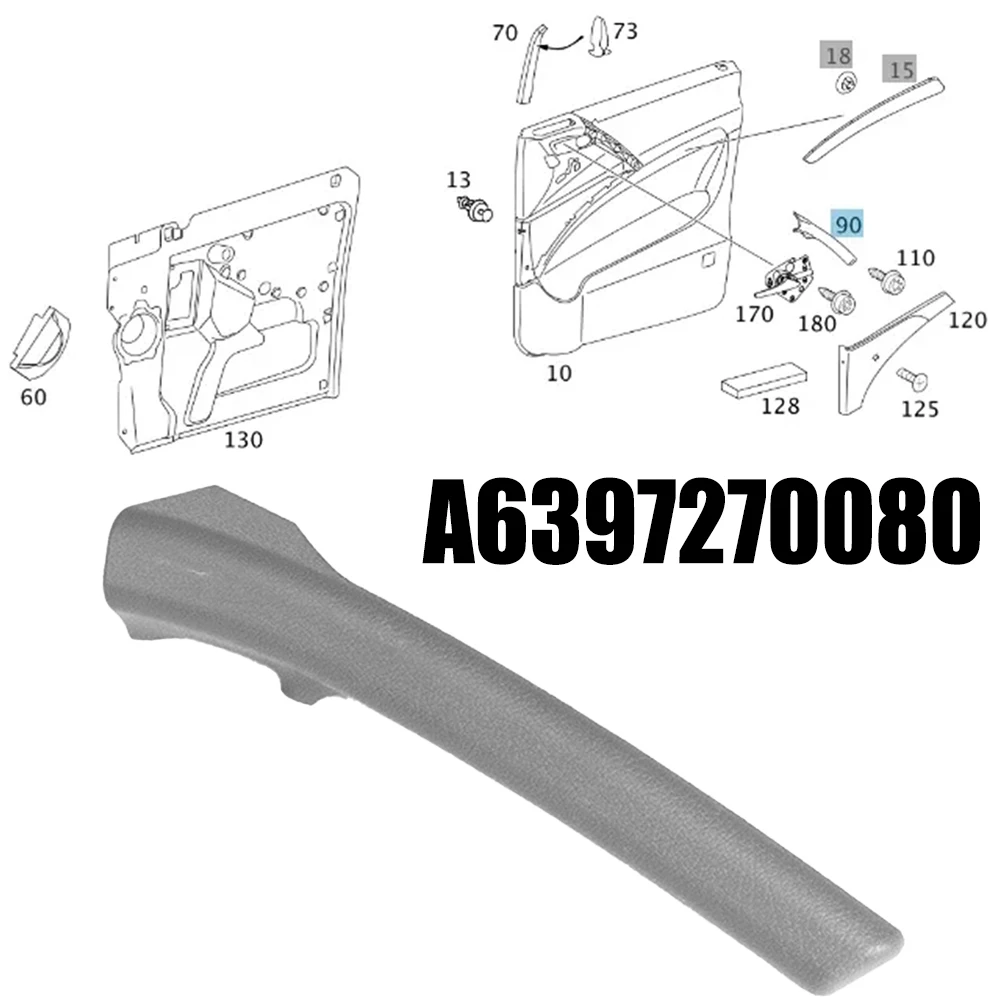 

Левая накладка на ручку передней двери, простая установка, для Mercedes Vito W639, из АБС-пластика, для Mercedes Vito W639