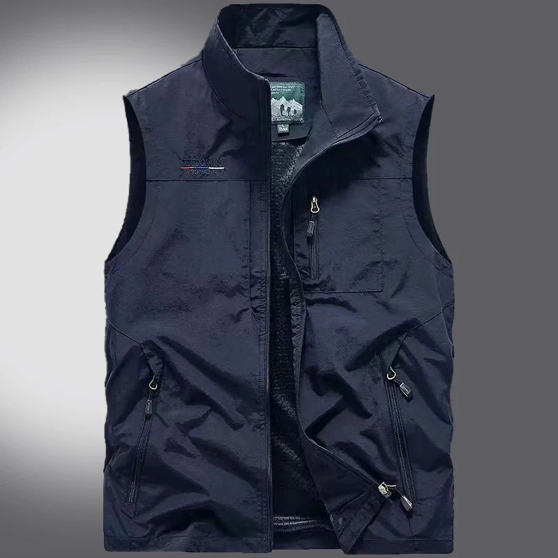 Outdoor Sports Leisure Comfortable Versatile Windproof Warm Leather Vest for Men Fashionable Versatile Sports Trend Vest