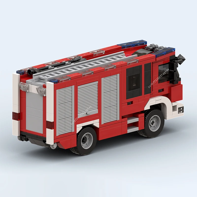 Stadt fahrzeug Feuerwehr auto Moc Bausteine Modell Ziegel Sets montieren Sammlung Display Kinderspiel zeug Geschenke 538pcs