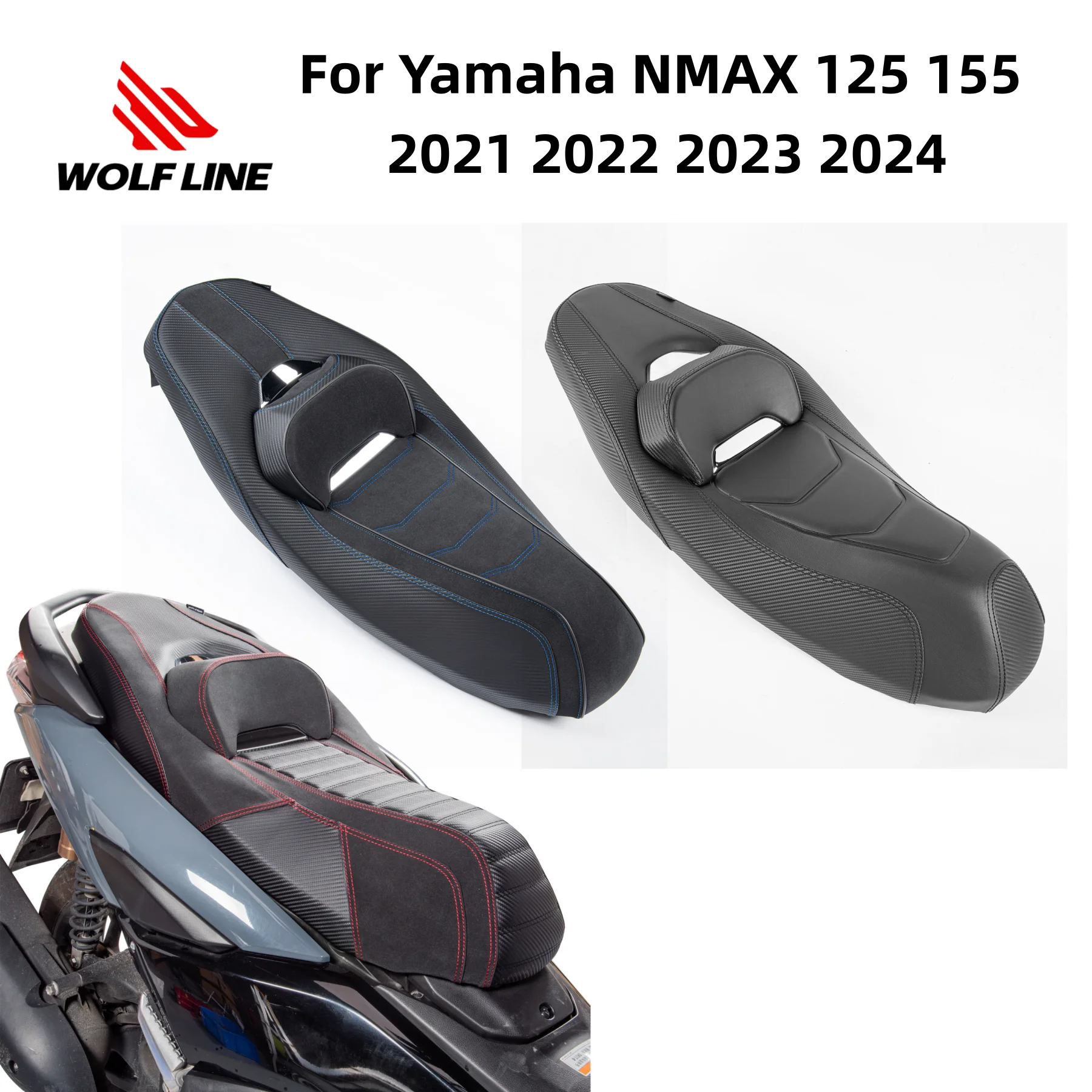 

Motorcycle Front Rear Seat Driver Passenger Complete Saddle Cushion Pillion Pad For Yamaha NMAX 125 155 2021 2022 2023 2024