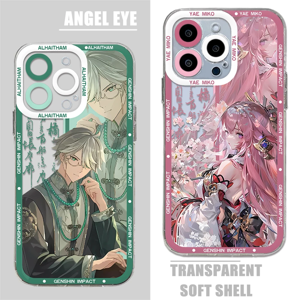 Genshin Impact yae miko Phone Case For Xiaomi Redmi Note 13 12 12C 11 10 10C 13C 10s 9 9s 9A 9T 9C 8 7 Pro Max 4G 5G Clear Cover