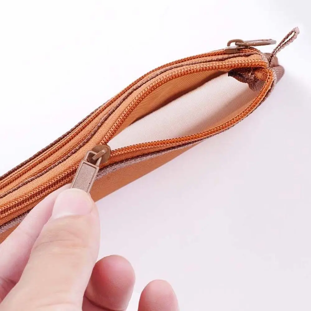 Hollow Clear Mesh Makeup Bag Solid Color Cosmetic Lipstick Bag Transparent Pencile Bag Data Cable Storage Bag Large Capacity