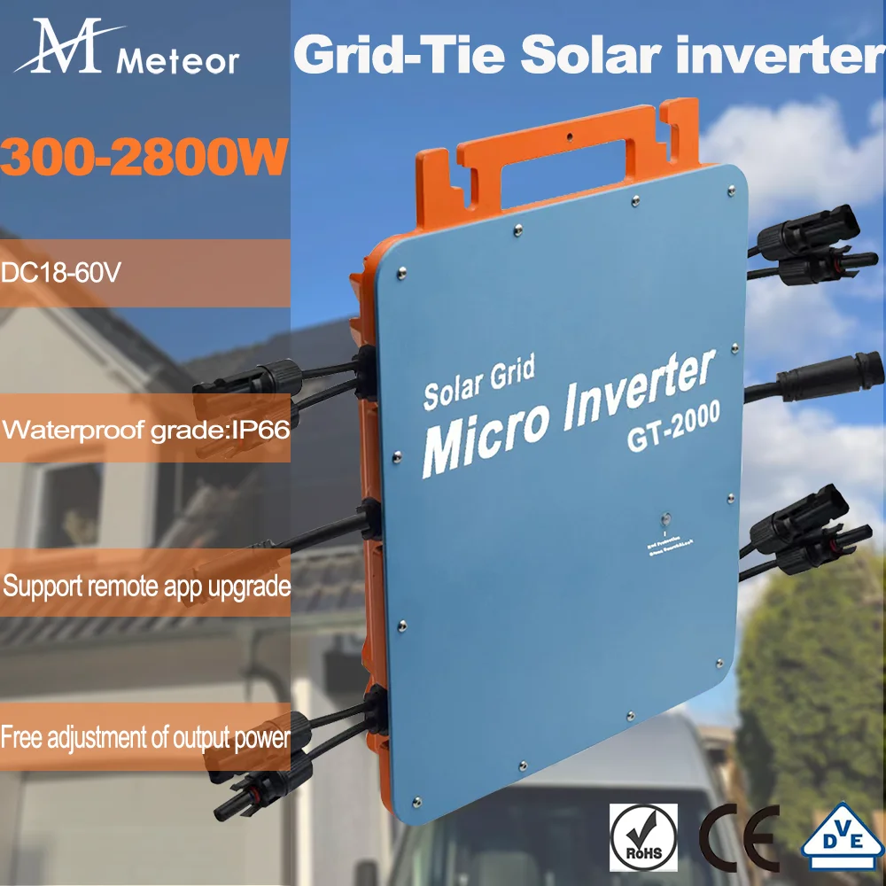 Micro Inversor Esperto do Laço Solar da Grade do Picovolt de Mppt Inversor Ip65 Impermeável Dc18v60v to Ac110v230v 50hz 60hz 2800w 2400w 2000w 800w