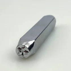 Numer Stamp Punch Stars Die Tool Silver 6mm Chromowanie Narzędzie ręczne Wzór Tłoczenie Zestaw ze stali węglowej