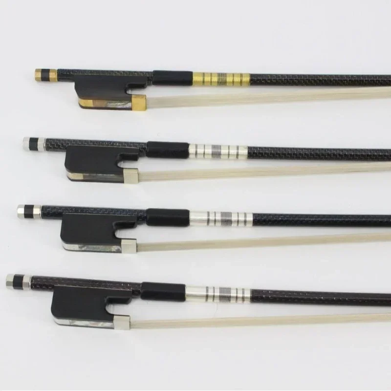 Grid cello bow, ebony library bow, colorful shell