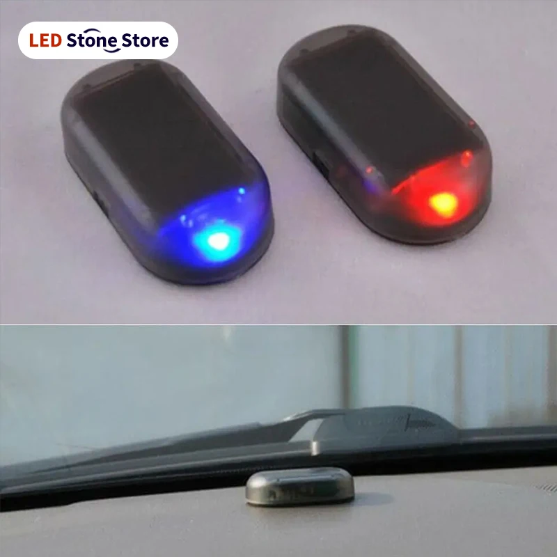 

Имитация автомобильной охранной сигнализации на солнечной энергии, беспроводная, с функцией предупреждения о краже, светодиодная мигающая лампа