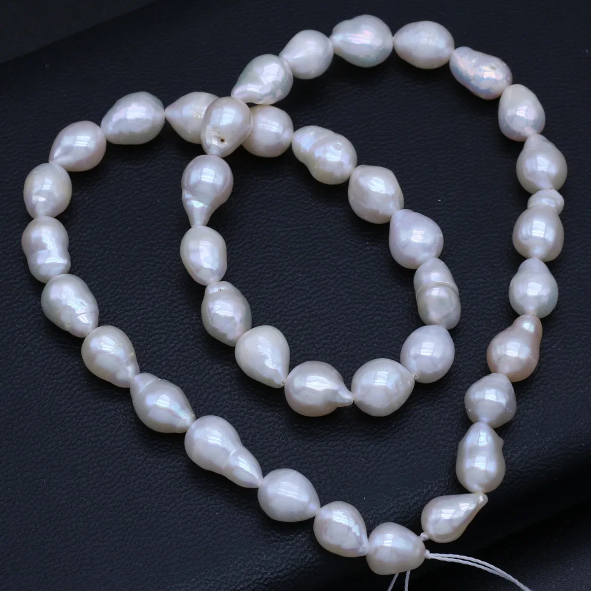 Natural Freshwater Pearls Beaded White Water Drop-shaped Spaced Loose Beads for Jewelry Making DIY Necklace Bracelet Accessories