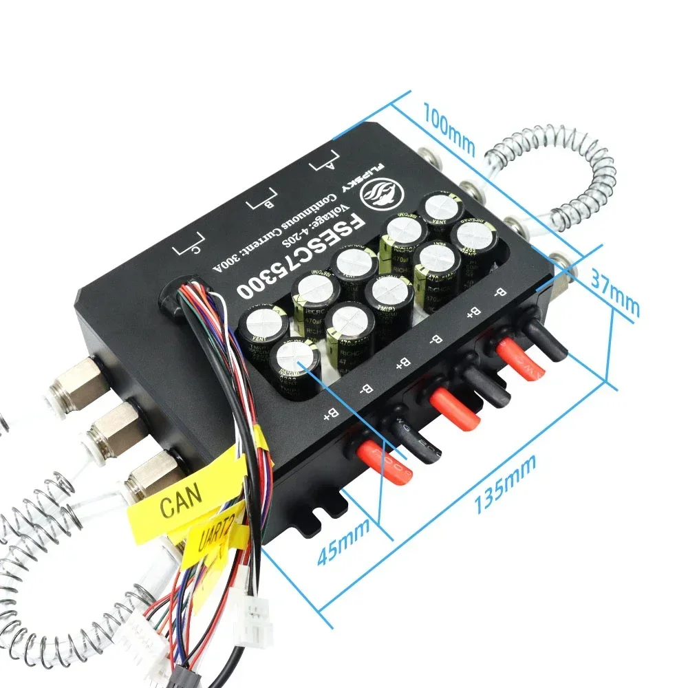 FlipSky FSESC 75300 84V High Current 350A ESC Base on Vesc with Aluminum Case Water Cooling Enclosure