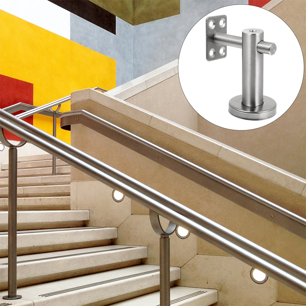 

2Pcs Stainless Steel H rail Brackets Swivel Staircase Support Adjustable Indoors Outdoors Deck Rail Banister