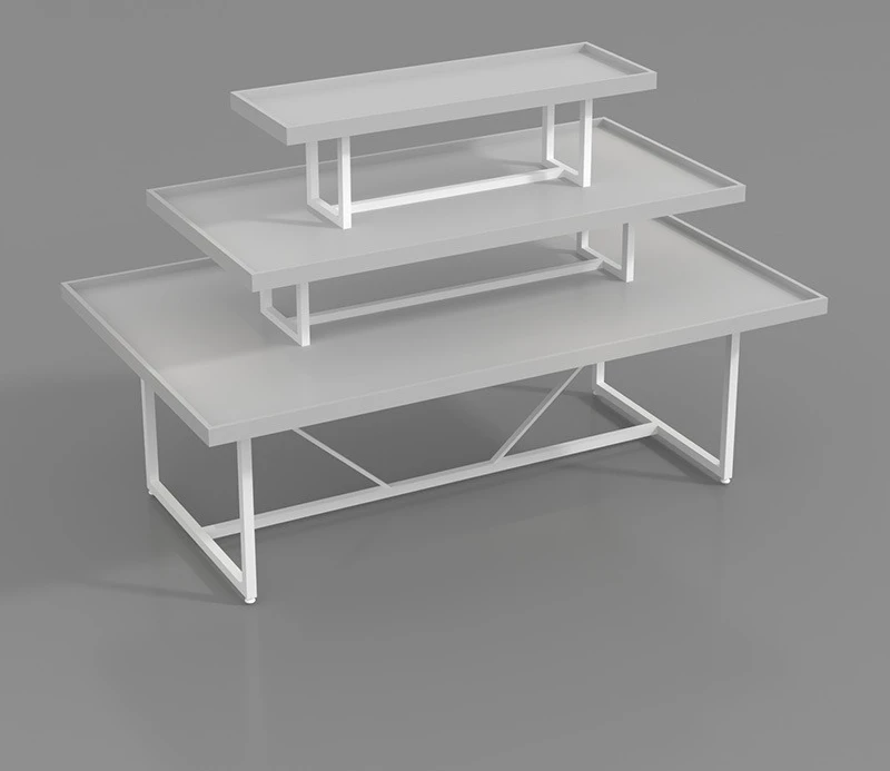Shelf three-layer running water platform promotion Taichung Island Taiwan stationery store booth display Nakajima cabinets