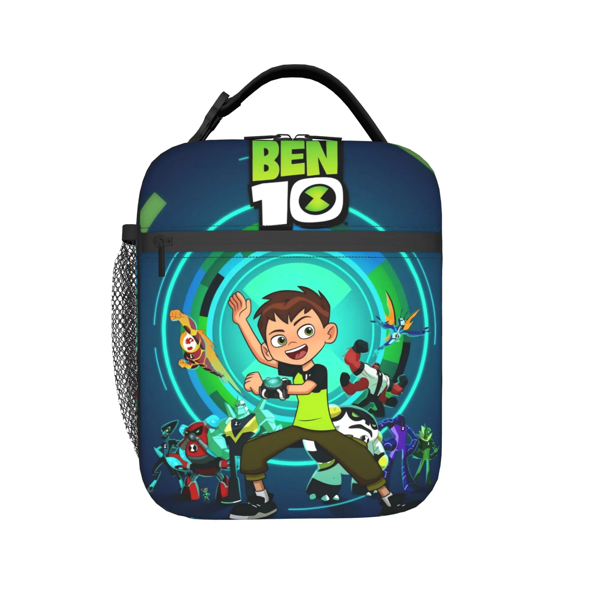 Ben 10 Anime Insulated Lunch Bags for Men Women  Storage Food Box Portable Cooler Thermal Lunch Boxes For Work