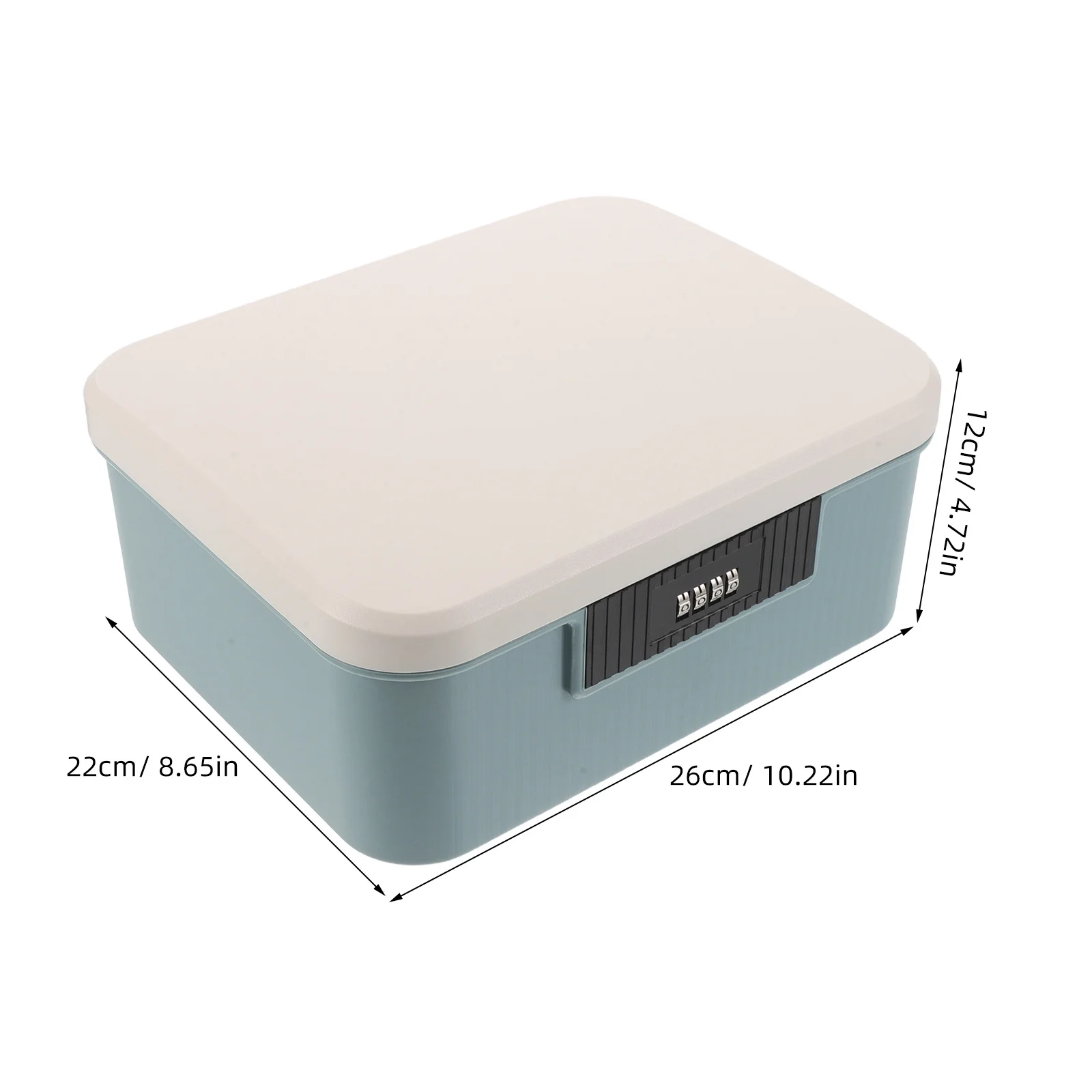 Plastic Combination Lock Box 9L Shockproof Heavy Duty Secure Storage Organizer for Documents Jewelry Combination Key Lock Box