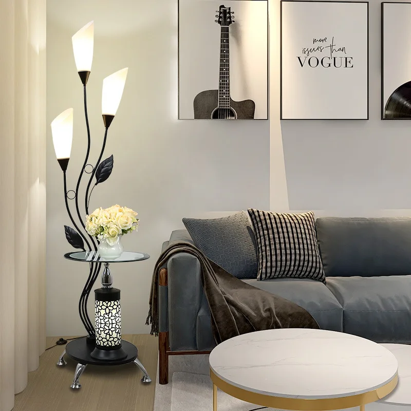 

E27 Nordic Modern Floor Lamp LED Flower Tea Table Floor Lamps for Living Room Bedroom Study Desk Lamp Home Decor Standing Lights