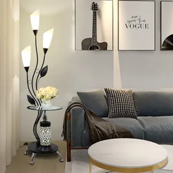 E27 Nordic Modern Floor Lamp LED Flower Tea Table Floor Lamps for Living Room Bedroom Study Desk Lamp Home Decor Standing Lights