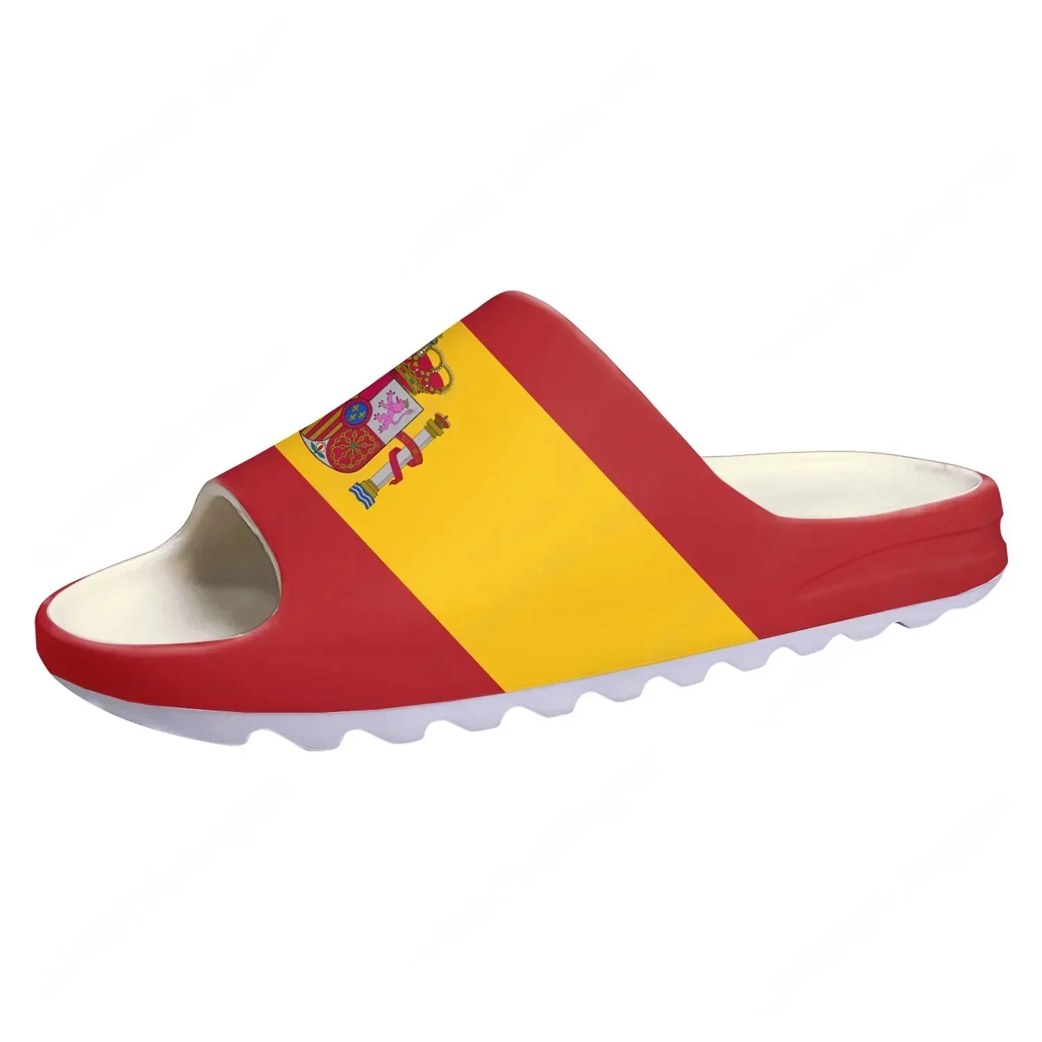 Spanish Flag Soft Sole Sllipers Home Clogs Step on Water Shoes Mens Womens Teenager Beach Spain Customize on Shit Sandals