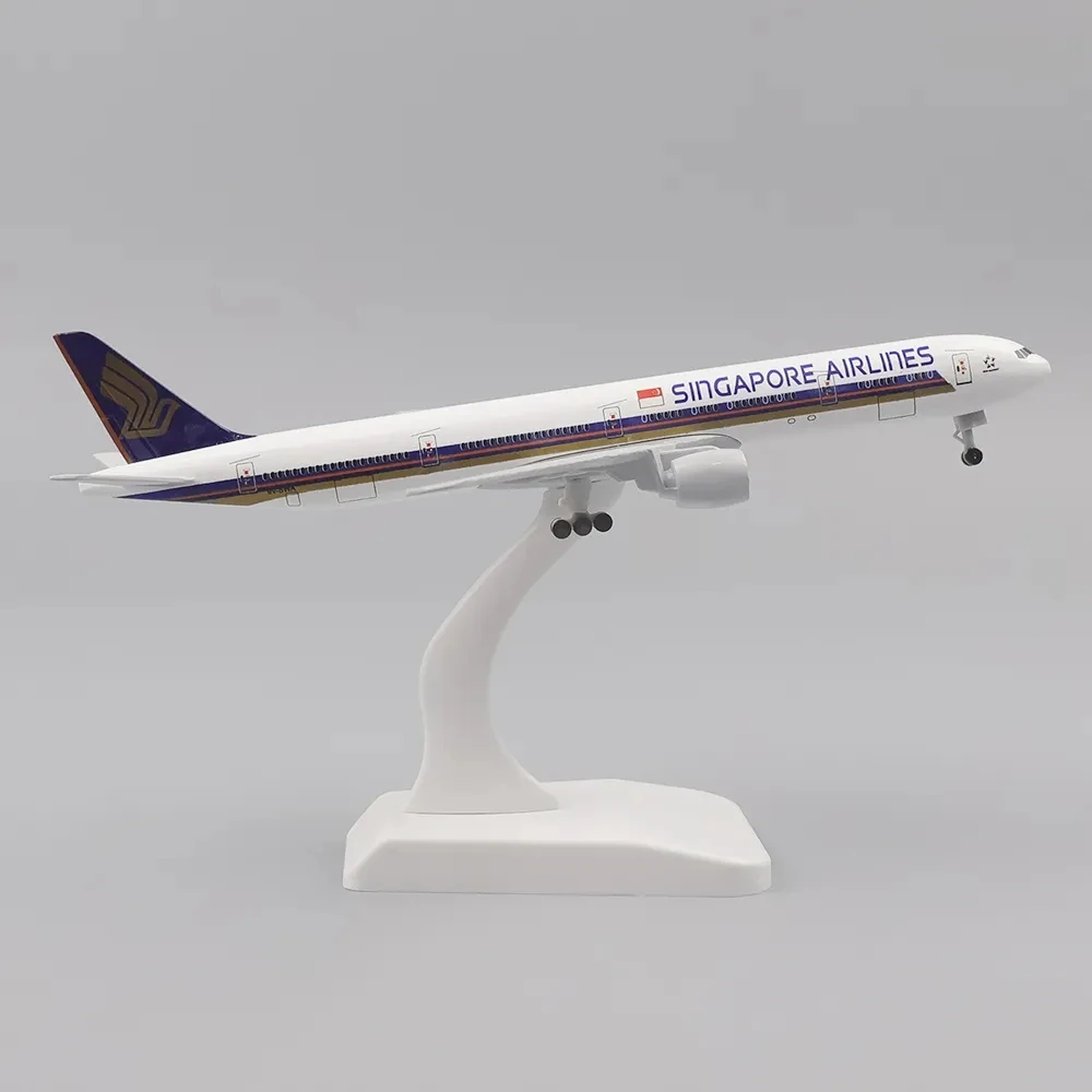 Metal Aircraft Model 20cm 1:400 Singapore Boeing 777 Metal Replica With Landing Gear Alloy Material Aviation Simulation Boy Gift