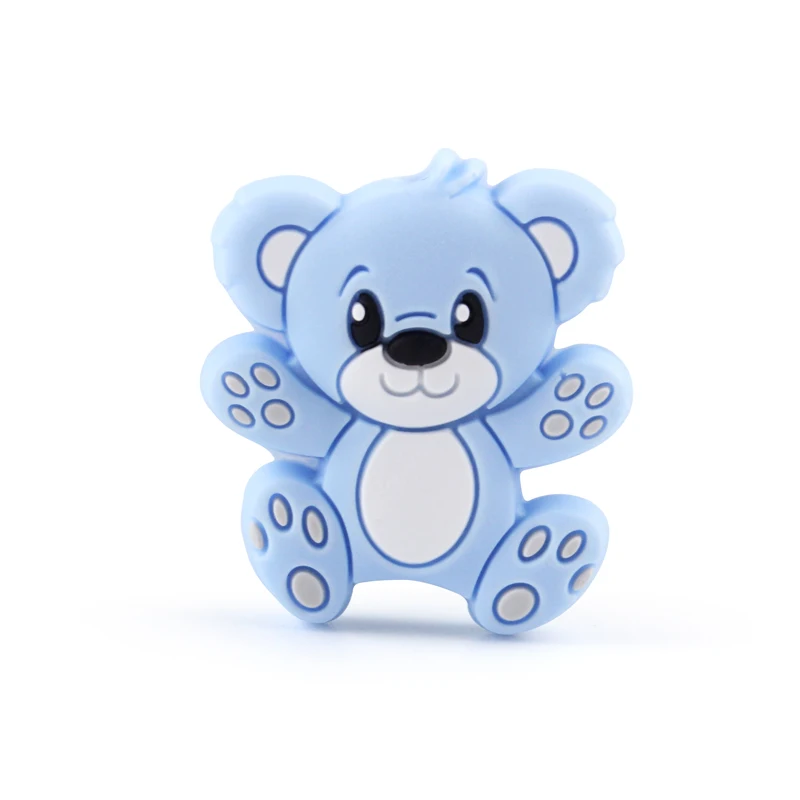3D Bear Silicone Beads for DIY Keychains and Crafts