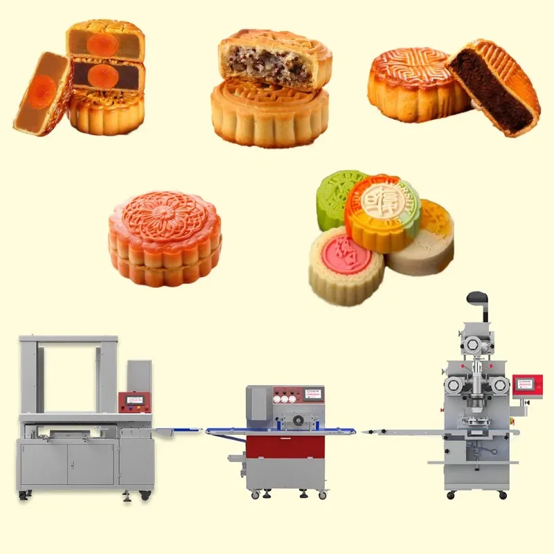 Encrusting Production Line Commercial Automatic Stuffed Food Making Line