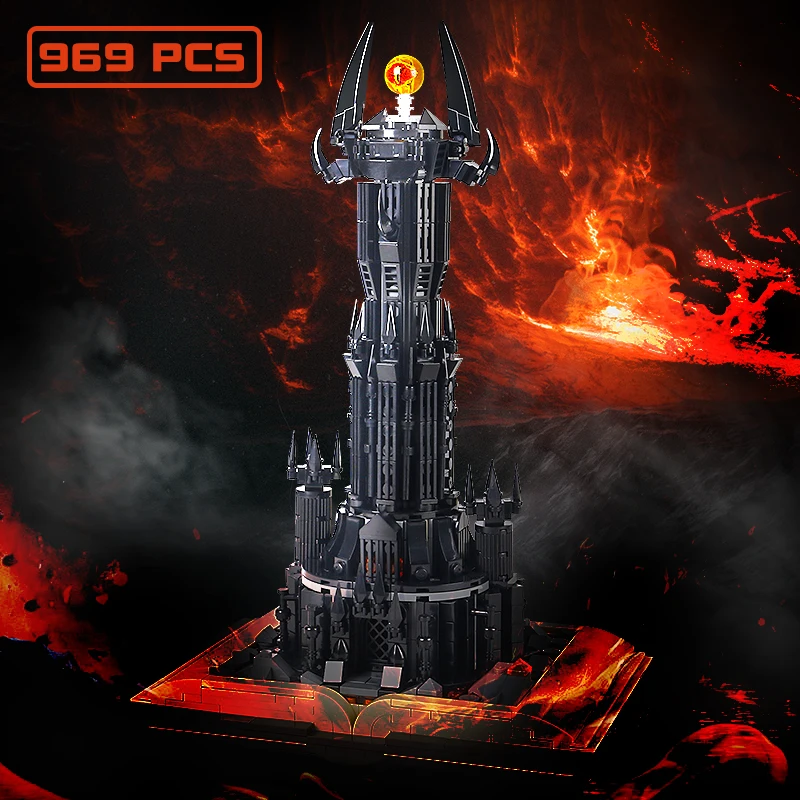 900 + Pcs Creatieve Sauron Kasteel Bouwstenen Donkere Toren Magische Boek Architectuur Assembleren Bakstenen Speelgoed Cadeau Voor Kinderen Kinderen