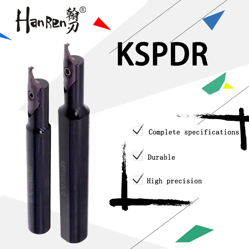 KSPDR Small Bore Deep Cut Face Grooving Holder Insert with SPDR200DM10 Internal Face Grooving Cutter Tool for Precision Machinin