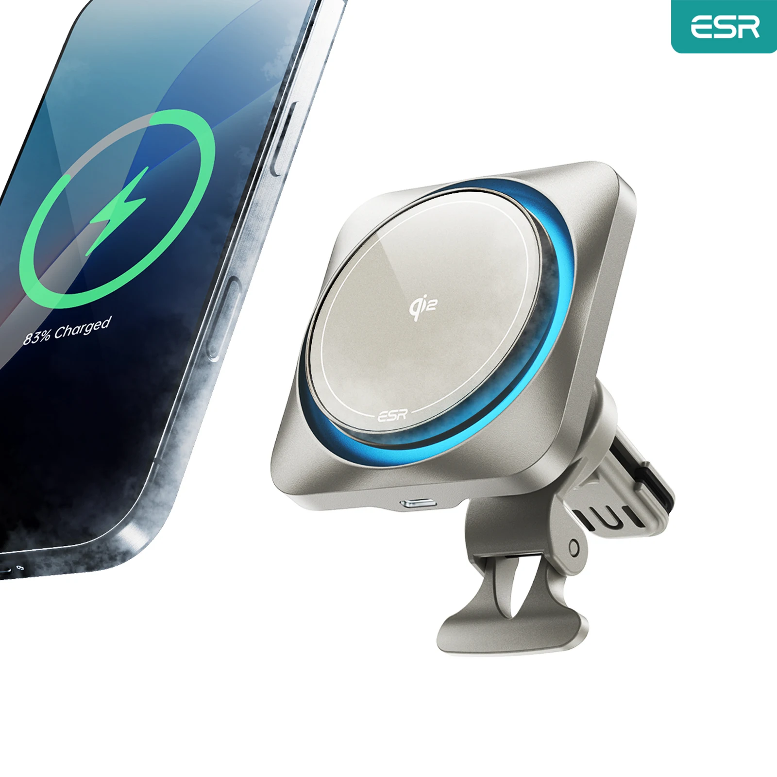 

ESR for Qi2 15W MagSafe Car Mount Charger Qi2-Certified MagSafe Wireless Car Charger Holder Mount for iPhone 16/15/14/13/12