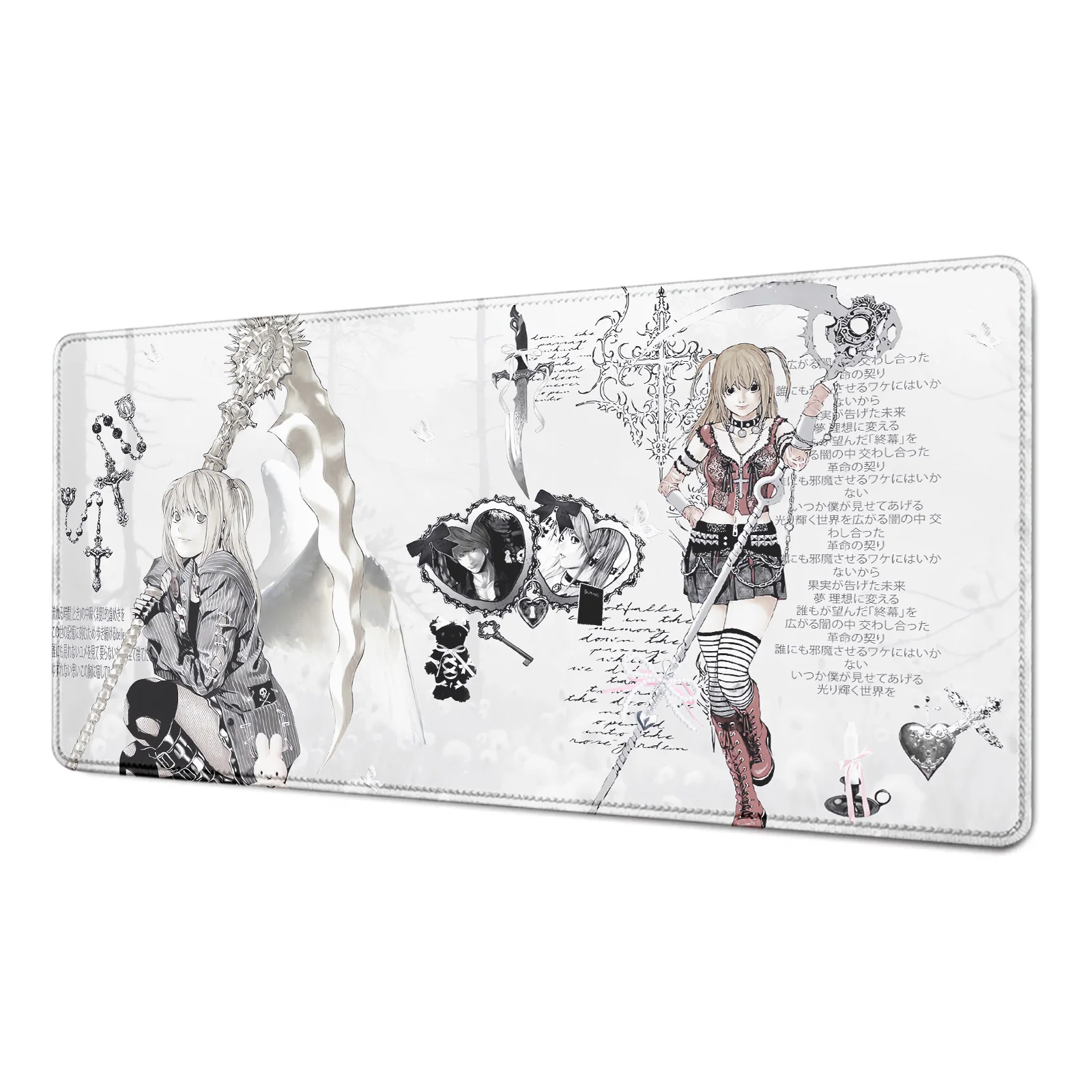 Nowa podkładka na biurko Misa Amane Light Yagami Death Note Anime Mousepad Podkładka pod mysz dla graczy komputerowych z obszyciem, podkładka do gier e-sportowych, podkładki pod klawiaturę — zdjęcie produktu 7