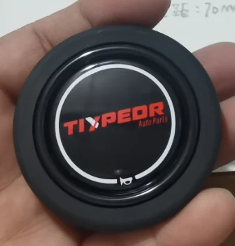 

Tiypeor Aluminum Black Car Speaker Control Cover Racing Steering Wheel Horn Button JDM Stylistic