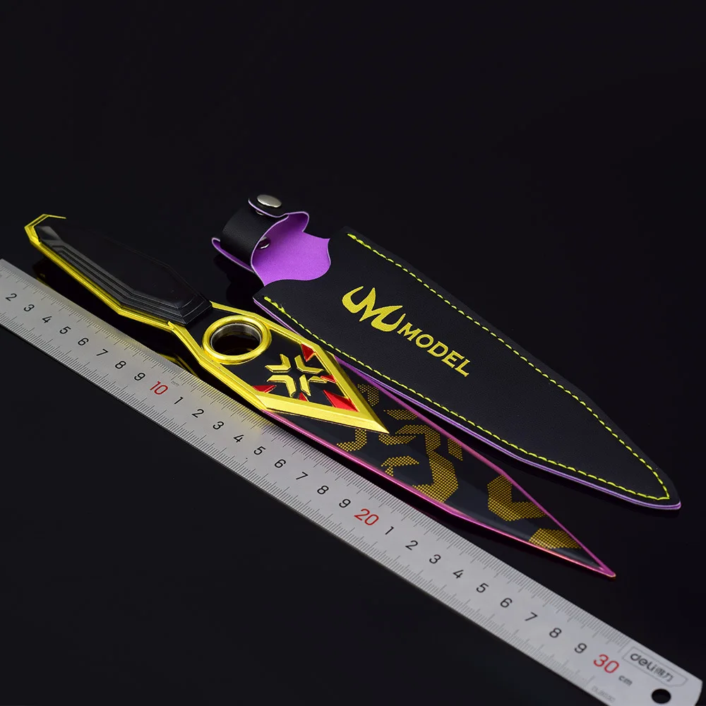 28 Cm Valorant Champions 2023 Kunai Draaibare Volledig Metalen Vechtsport Wapens Katana Speelgoed Spel Randapparatuur Cosplay Prop Mes speelgoed