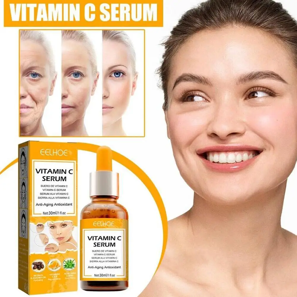 

Vitamin C Serum For Face Retinol Anti Aging Lighten Spots Remove Wrinkle Hydrate Anti Oxidant Whitening Glowing Original Es Y4F1